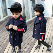 Κομψό μακρύ παλτό για αγόρια με κουμπιά