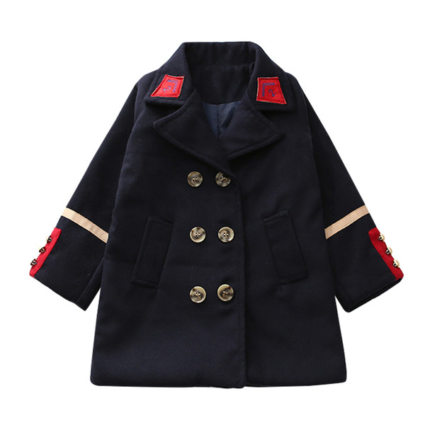 Κομψό μακρύ παλτό για αγόρια με κουμπιά