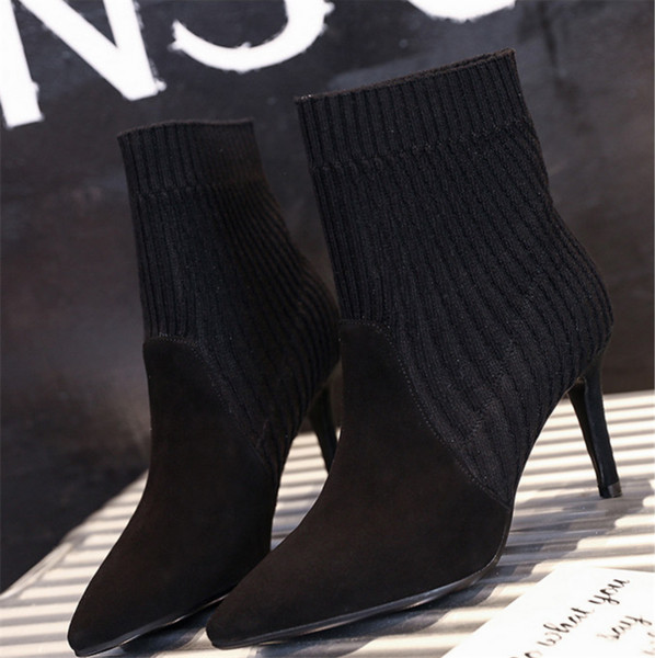 Γυναικεία παπούτσια υψηλών τακουνιών με ζεστό φινίρισμα