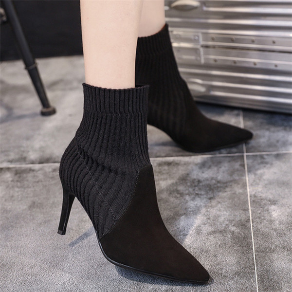 Γυναικεία παπούτσια υψηλών τακουνιών με ζεστό φινίρισμα