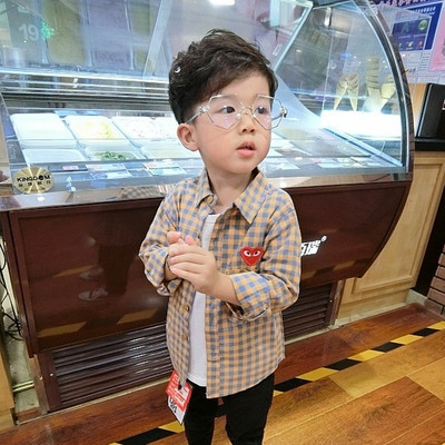 Παιδικό τροχόσικο πουκάμισο για αγόρια με μίνι εφέ