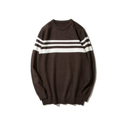 Ανδρικό πουλόβερ με ριγέ ρίγες