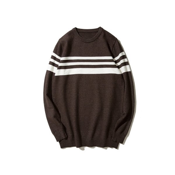 Ανδρικό πουλόβερ με ριγέ ρίγες