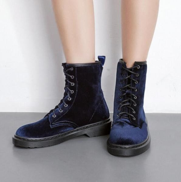 Дамски ежедневни боти с дължина до глезена и груба неплъзгаща се подметка