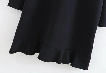 Ежедневна дамска дъгла блуза тип туника , с дълъг ръкав + О-образна яка и флорални шарени мотиви