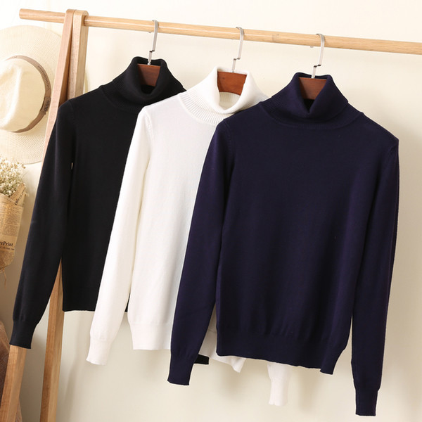 Καθημερινή κυρίες πουλόβερ με ημι σε διάφορα χρώματα