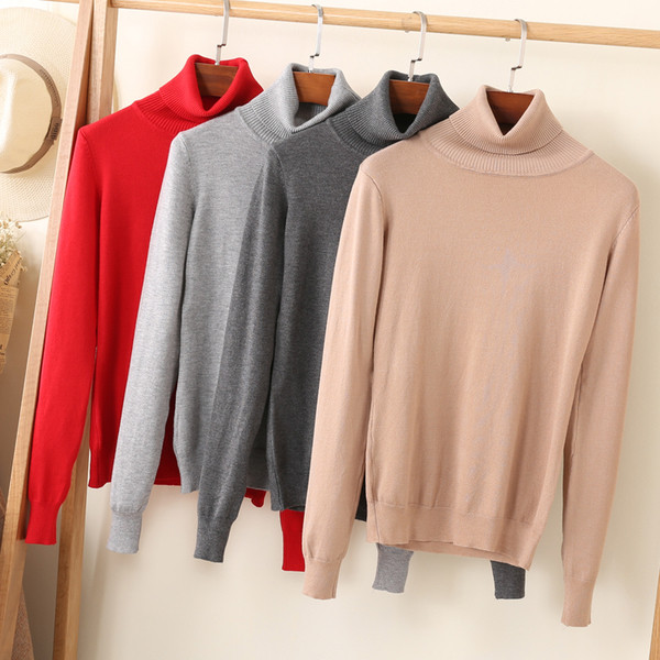 Καθημερινή κυρίες πουλόβερ με ημι σε διάφορα χρώματα