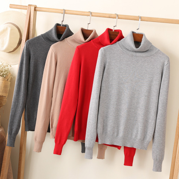 Καθημερινή κυρίες πουλόβερ με ημι σε διάφορα χρώματα