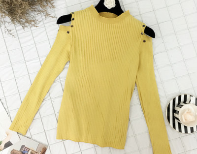 Κυρίες καθημερινή μπλούζα με γυμνά ώμους και καπάκια, 4 χρώματα