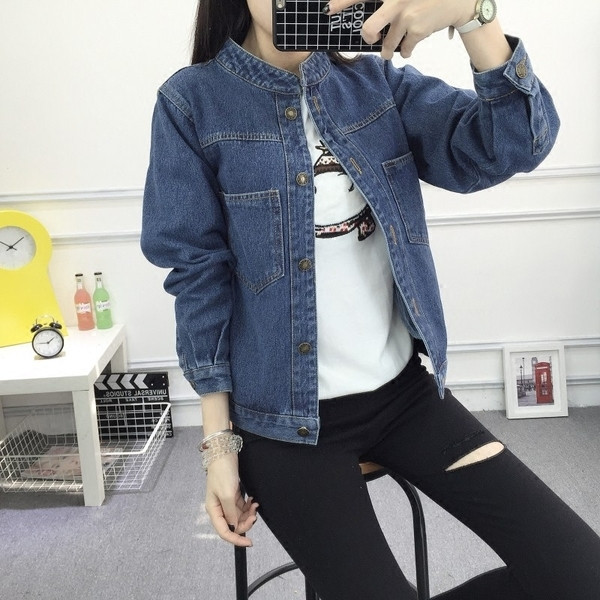 Пролетно-есенно дамско дънково яке тип `Boyfriend`