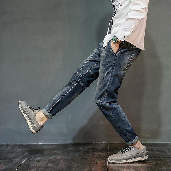 Ανδρικά φθινόπωρο ρετρό ελαστικό τζιν