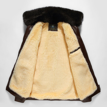 Ανδρικό μάλλινο μάλλινο σακάκι με ελαστικό δερμάτινο κολάρο σε τρία χρώματα