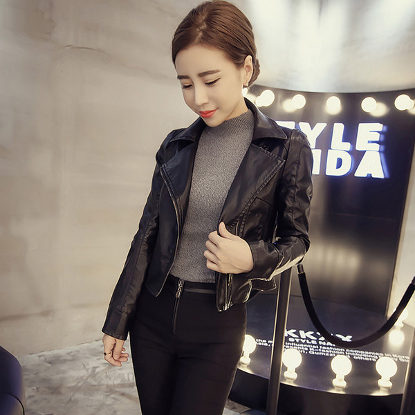 Модерно дамско яке от еко кожа,скъсен модел с декоративен цип на гърба