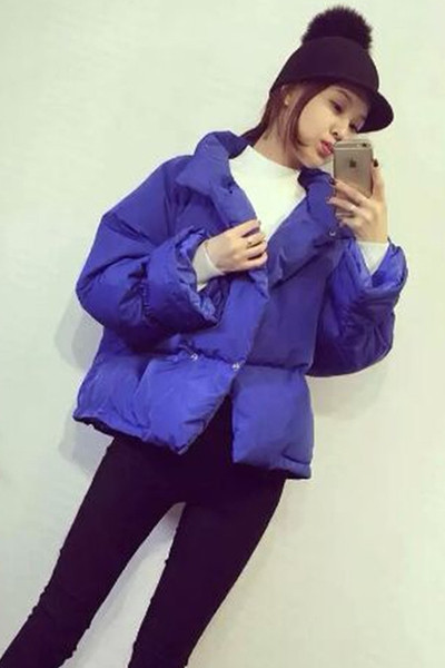 Αθλητικό χειμωνιάτικο σακάκι, φαρδιά μοτίβο σε μπλε χρώμα