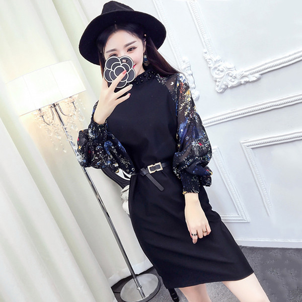 Κομψό φόρεμα με φαρδιά μανίκια