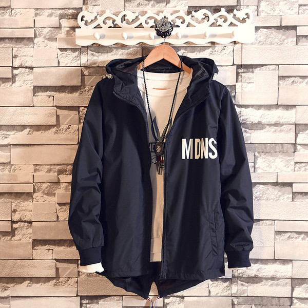 Καθημερινή σακάκι με κουκούλα σε δύο χρώματα