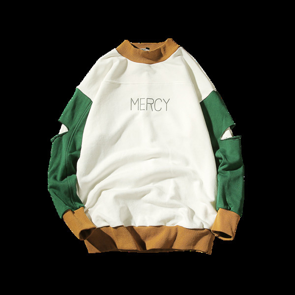 Ανδρικό καθημερινό πουλόβερ με κολάρο σε σχήμα O και χρωματιστά μανίκια, με διάφορα χρώματα