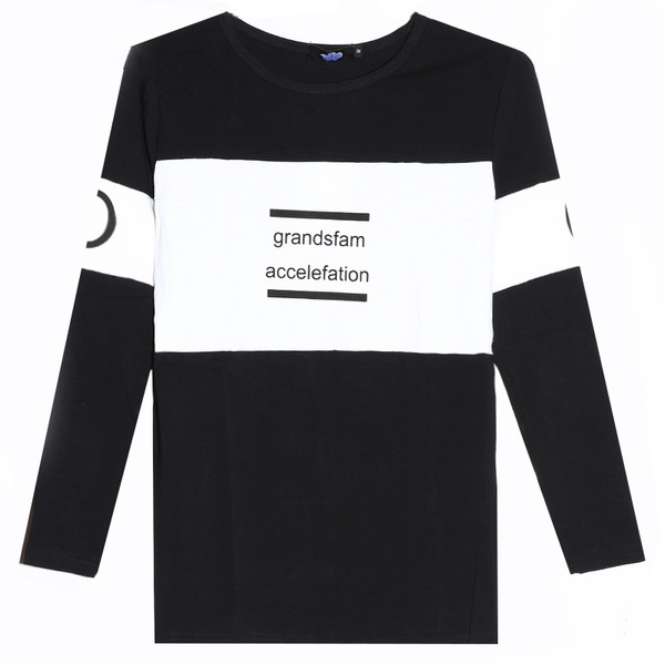 Ανδρική μπλούζα με μακριά μανίκια και γιακά