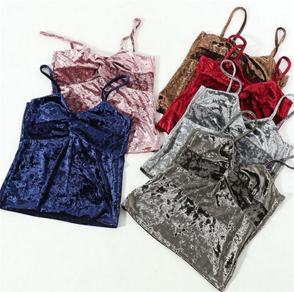 Κυρίες κομψό βελούδινο γιλέκο, πολλά χρώματα