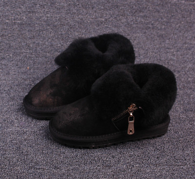 Παιδικές μπότες για κορίτσια με χνούδι και φερμουάρ, σε πολλά χρώματα