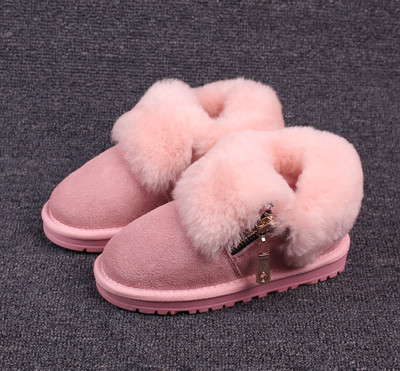 Παιδικές μπότες για κορίτσια με χνούδι και φερμουάρ, σε πολλά χρώματα