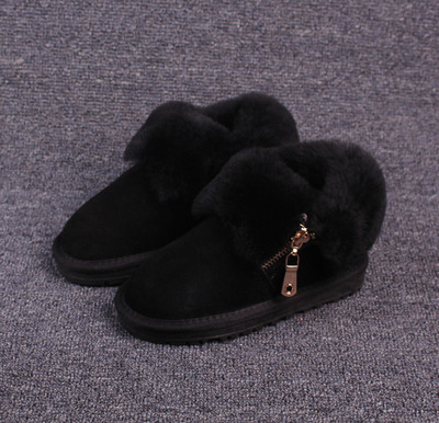 Παιδικές μπότες για κορίτσια με χνούδι και φερμουάρ, σε πολλά χρώματα