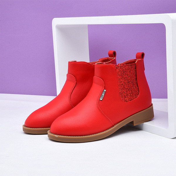 Παιδικές μπότες για κορίτσια με επίπεδη σόλα σε τρία χρώματα