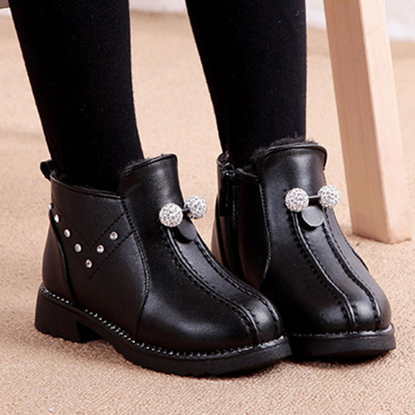 Κομψές παιδικές μπότες για κορίτσια με βότσαλα σε τρία χρώματα