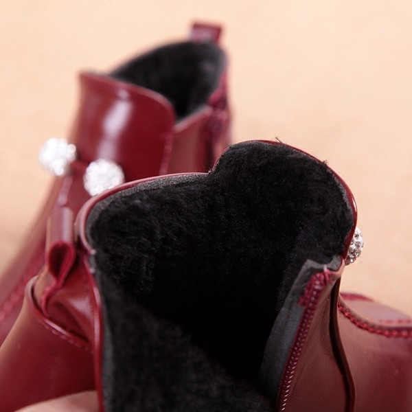 Κομψές παιδικές μπότες για κορίτσια με βότσαλα σε τρία χρώματα