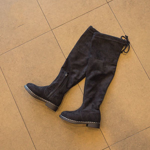 Κομψές παιδικές μπότες για κορίτσια οικολογικής σουέντ σε δύο χρώματα