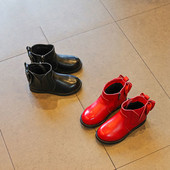 Μπότες φθινοπώρου-χειμώνα για κορίτσια οικολογικού δέρματος σε τρία χρώματα