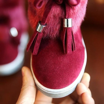 Παιδικές χειμωνιάτικες μπότες για κορίτσια με χνούδι σε τρία χρώματα