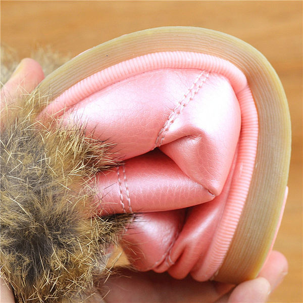 Детски зимни боти за момичета с лепенки и пух в три цвята