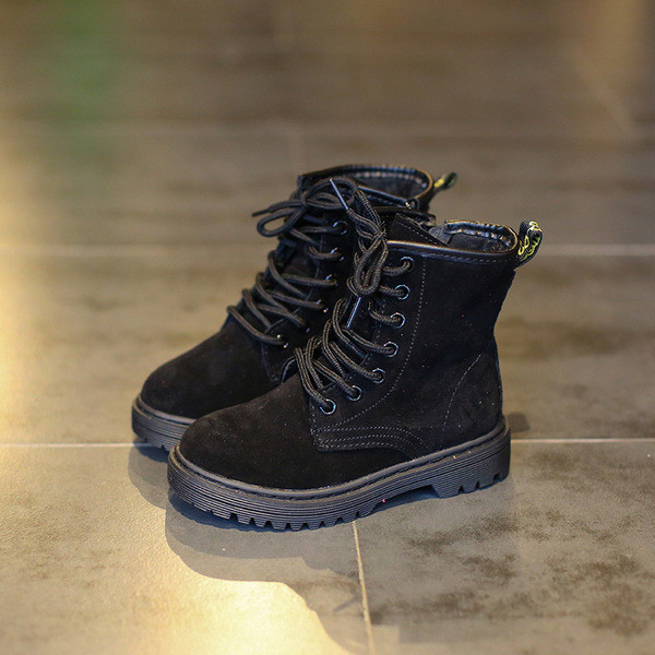 Παιδικές αθλητικές φθινόπωρο-χειμωνιάτικες μπότες για κορίτσια σε ροζ και μαύρο χρώμα