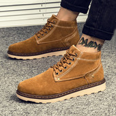 Περιστασιακές χειμωνιάτικες μπότες για άνδρες από οικολογικό σουέτ σε τρία χρώματα