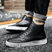 Κομψά δερμάτινα πάνινα παπούτσια ανδρικά σε τρία χρώματα