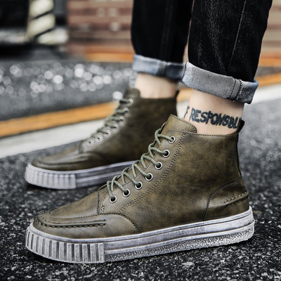 Κομψά δερμάτινα πάνινα παπούτσια ανδρικά σε τρία χρώματα