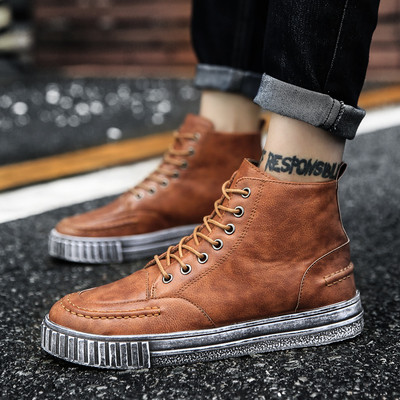 Κομψά δερμάτινα πάνινα παπούτσια ανδρικά σε τρία χρώματα