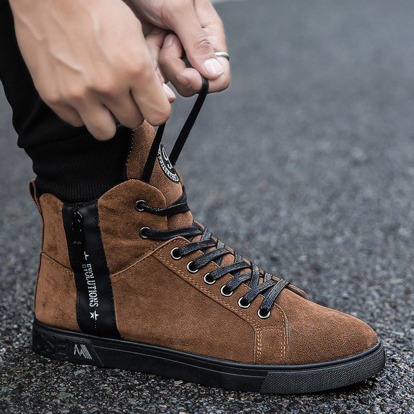 Κομψά ανδρικά πάνινα παπούτσια σε τρία χρώματα από οικολογικό σουέτ