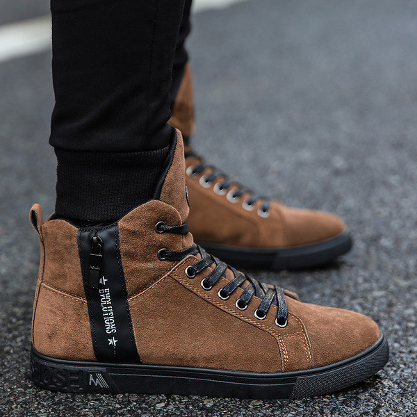 Κομψά ανδρικά πάνινα παπούτσια σε τρία χρώματα από οικολογικό σουέτ