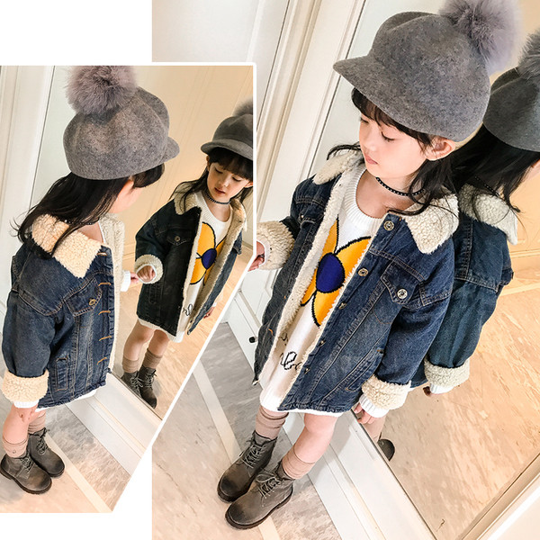 Μπουφάν μπουφάν με μάλλινο βαμβάκι για κορίτσια