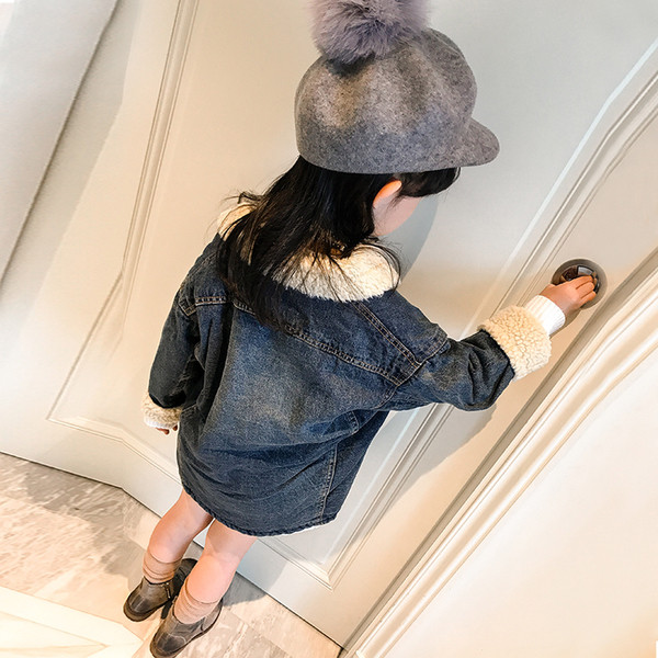 Μπουφάν μπουφάν με μάλλινο βαμβάκι για κορίτσια