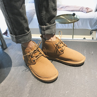 Χειμωνιάτικες μπότες ανδρών σε τρία χρώματα από οικολογικό σουέτ