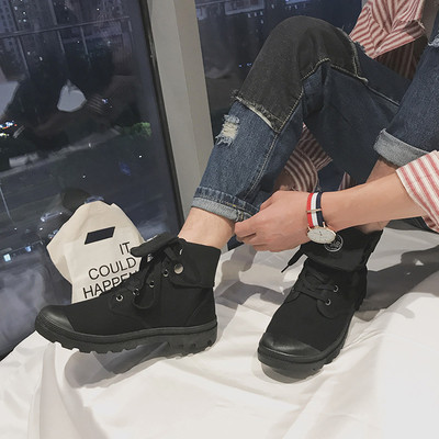 Χειμερινές μπότες ανδρικές με ανθεκτική σόλα σε δύο χρώματα