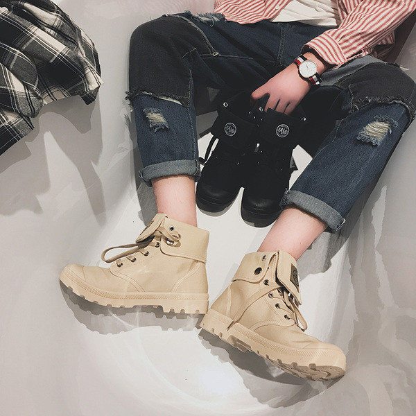 Χειμερινές μπότες ανδρικές με ανθεκτική σόλα σε δύο χρώματα