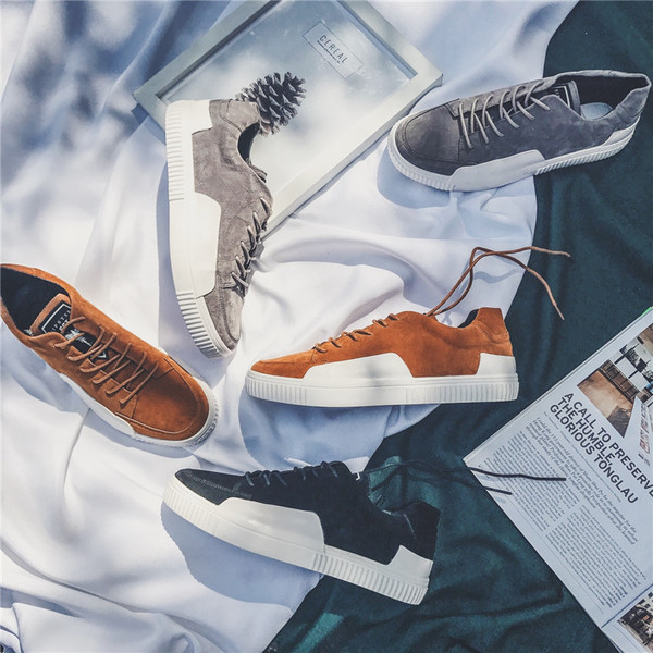 Κομψά πάνινα παπούτσια ανδρών από οικολογικό σουέτ σε τρία χρώματα