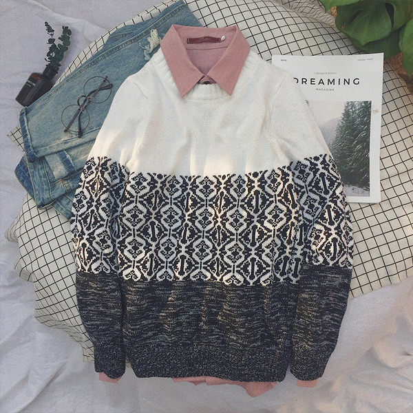 Πουλόβερ ανδρών με ωραία πλεκτά