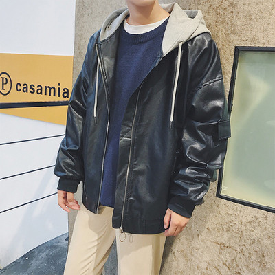 Αθλητικό κομψό ανδρικό σακάκι σε ένα ευρύ σχέδιο από οικολογικό δέρμα σε τρία χρώματα