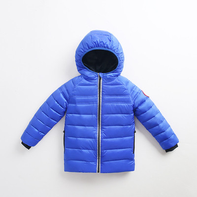 Παιδικό casual μπουφάν με κουκούλα και εκτύπωση σε μανίκια σε διάφορα χρώματα