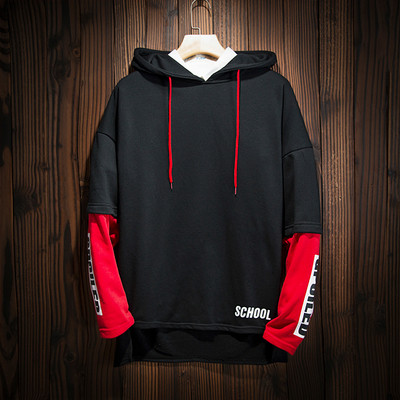 Мъжки суичър в черно и червено - 2 модела